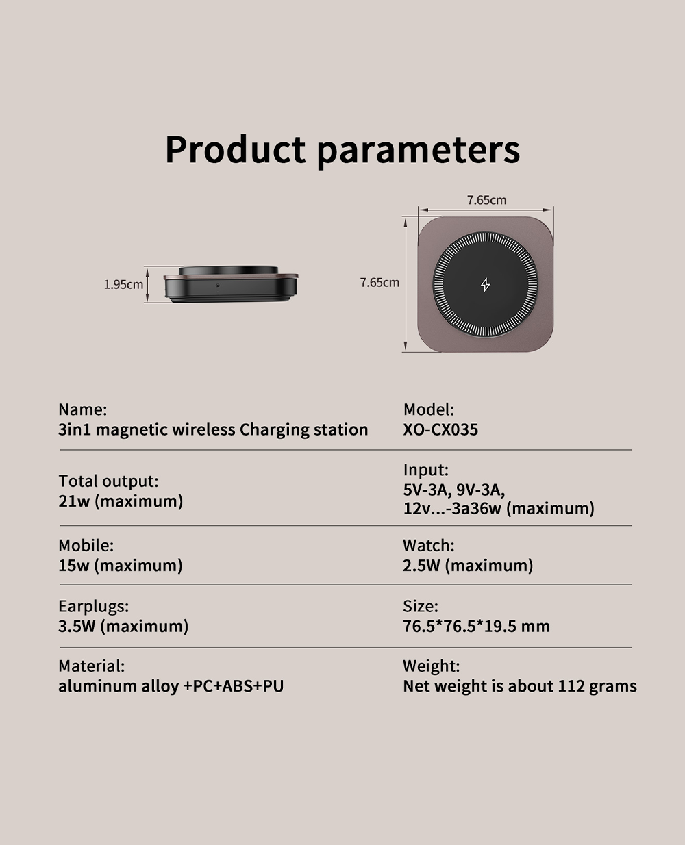 3-in-1 Foldable Magnetic with MagSafe Wireless Charger