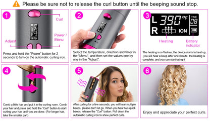 Cordless Automatic Hair Curler