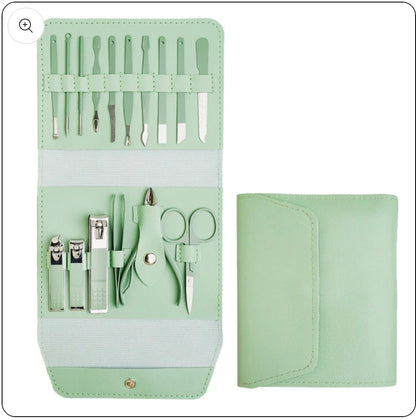 Manicure and Pedicure Tool Kit for Women and Men (16 Pcs)