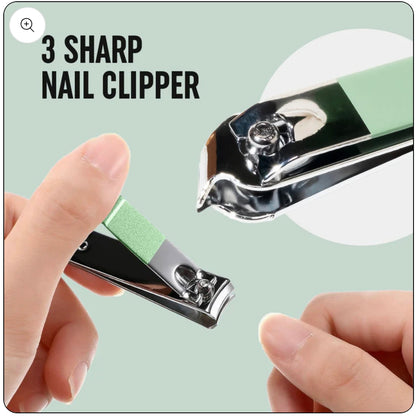 Manicure and Pedicure Tool Kit for Women and Men (16 Pcs)