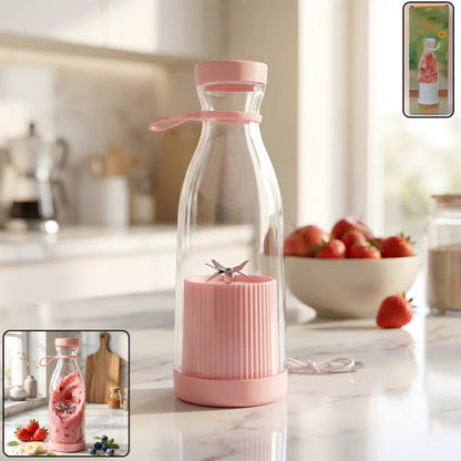 Blender Portable Juicer For Smoothie Juice Vegetable Shakes With 4 Blades Wireless Charging Mini Personal Size Mixer Bottle Grinder