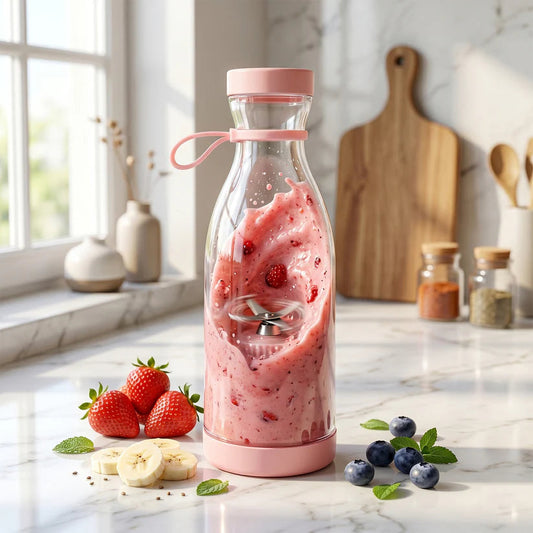 Blender Portable Juicer For Smoothie Juice Vegetable Shakes With 4 Blades Wireless Charging Mini Personal Size Mixer Bottle Grinder