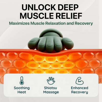 Bionic Heated Massager,Wireless Portable 4D Shiatsu Neck & Back Massager with Heat Therapy