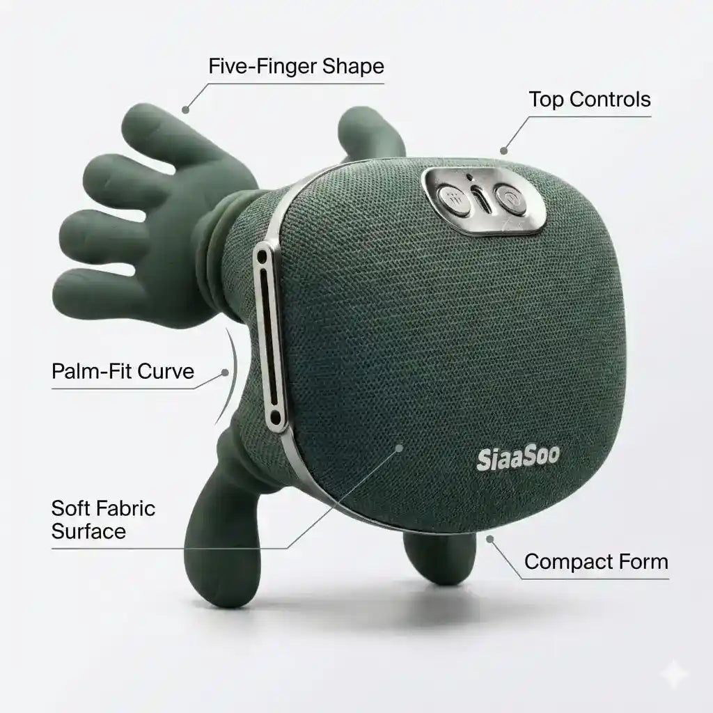 Bionic Heated Massager,Wireless Portable 4D Shiatsu Neck & Back Massager with Heat Therapy