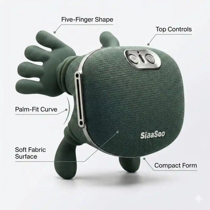 Bionic Heated Massager,Wireless Portable 4D Shiatsu Neck & Back Massager with Heat Therapy